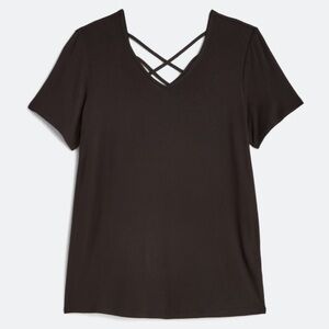 Market & Spruce Tayler Criss Cross Back Knit Tee